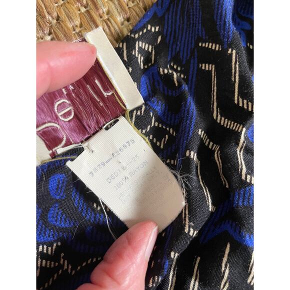 Vtg. Pellini by Von Bramlett Abstract Pattern Dress - Picture 5 of 9